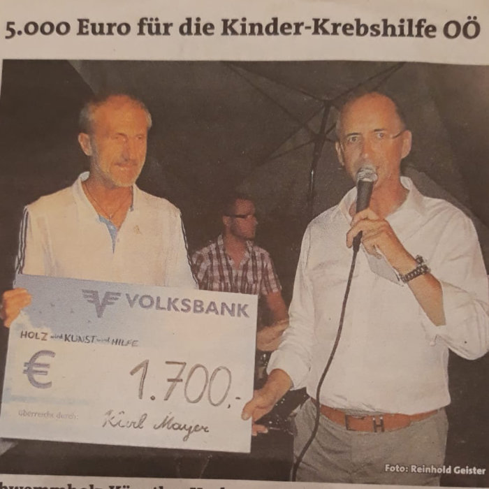 Rundschau: 5.000 Euro für Kinder-Krebshilfe OÖ
